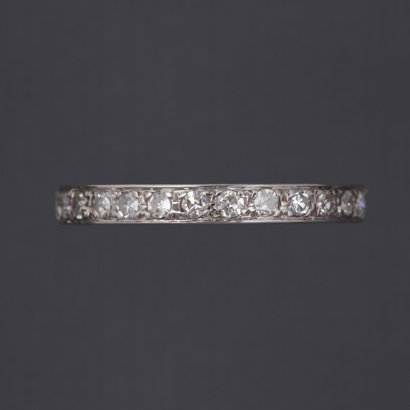 Alliance or blanc et diamants
