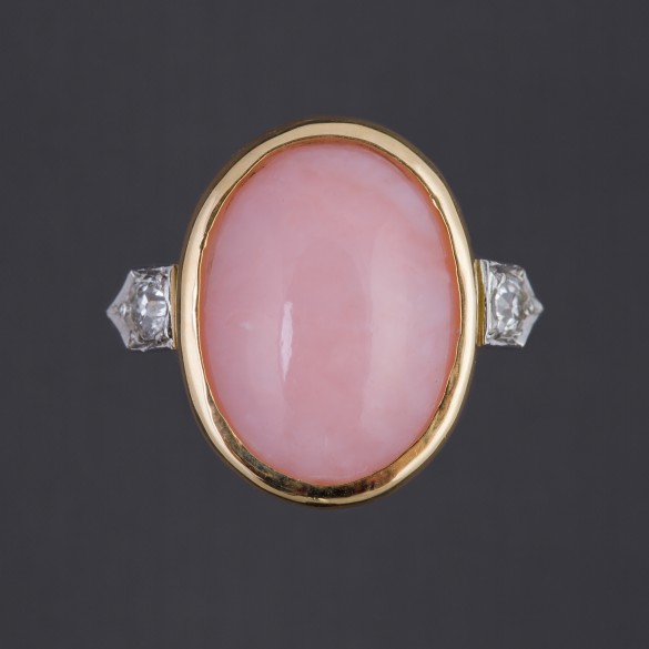 Bague agate rose