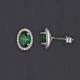 Boucles d'oreille tsavorites et diamants