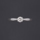 Bague solitaire or blanc