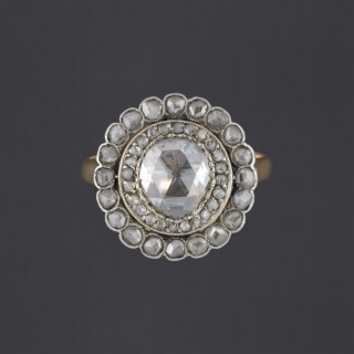 Bague deux ors diamant 
