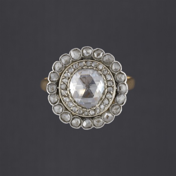 Bague deux ors diamant 
