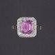 Bague saphir rose