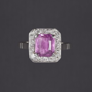 Bague saphir rose