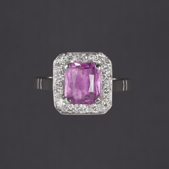 Bague saphir rose