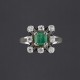 Bague émeraude carrée