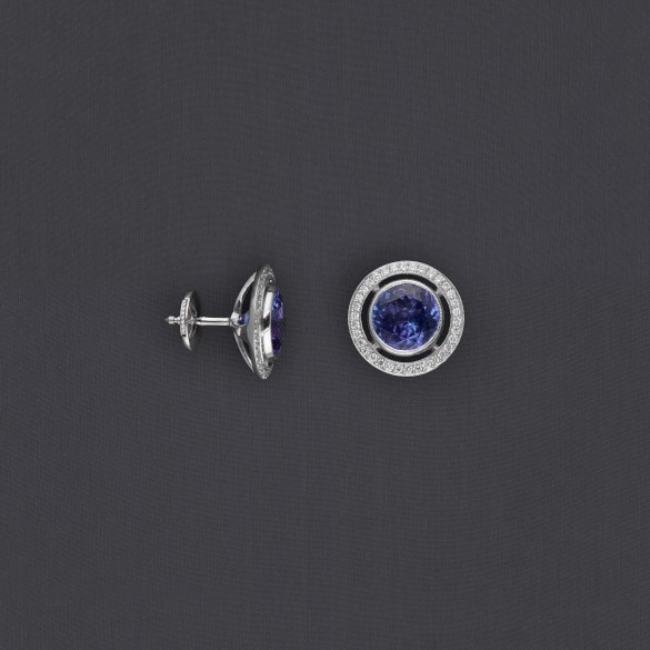 Boucles d'oreille tanzanite