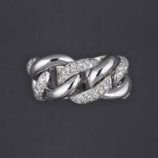 Bague maille gourmette souple